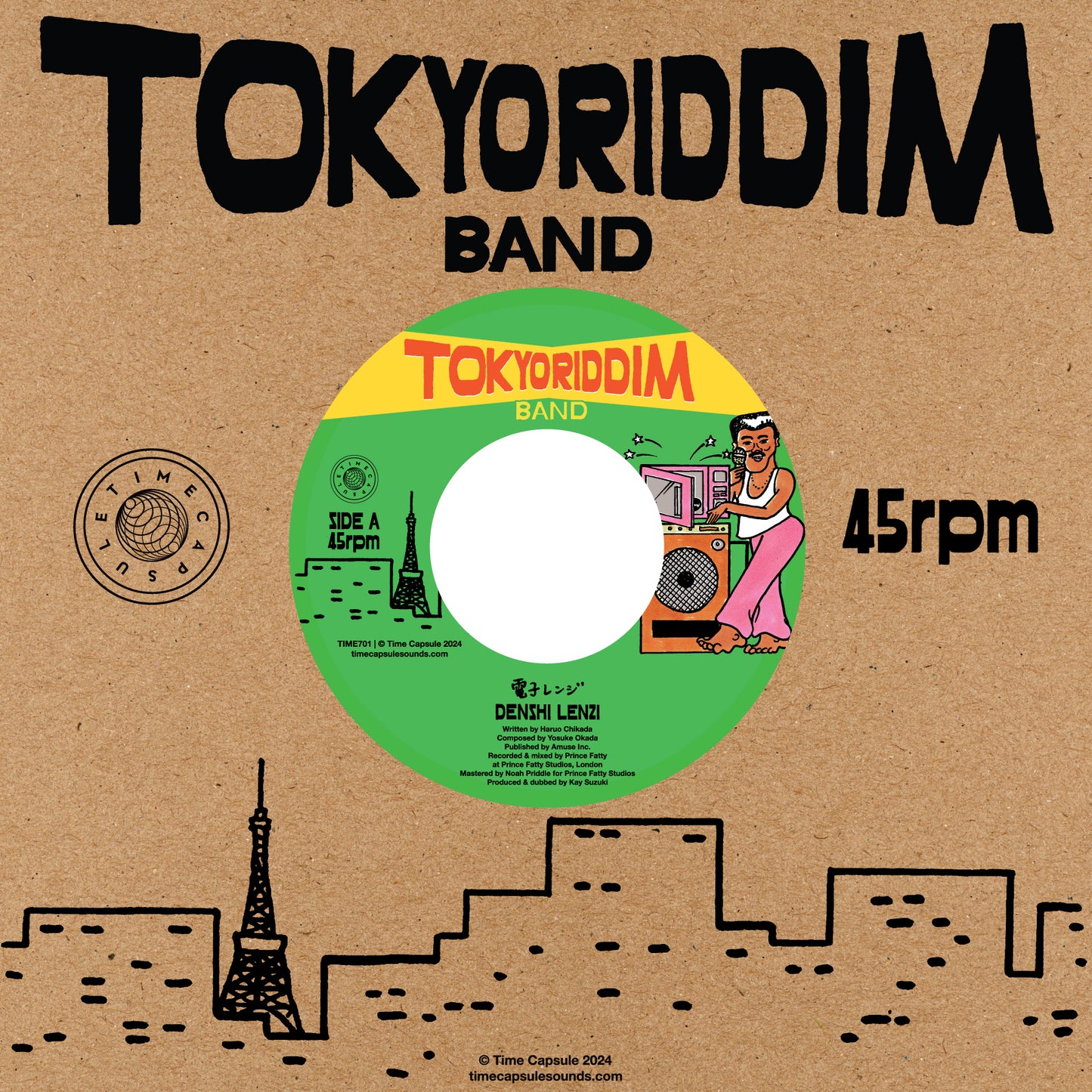 Tokyo Riddim Band - Denshi Lenzi /  Denshi Dub (TIME701) - 7inch