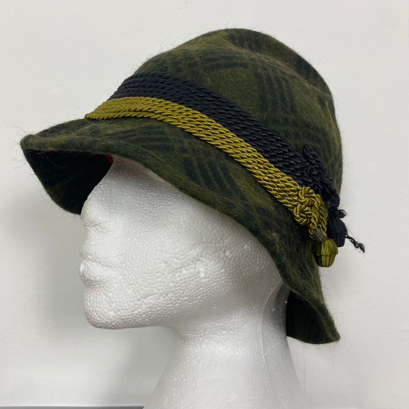 Vintage Wool Check Hat