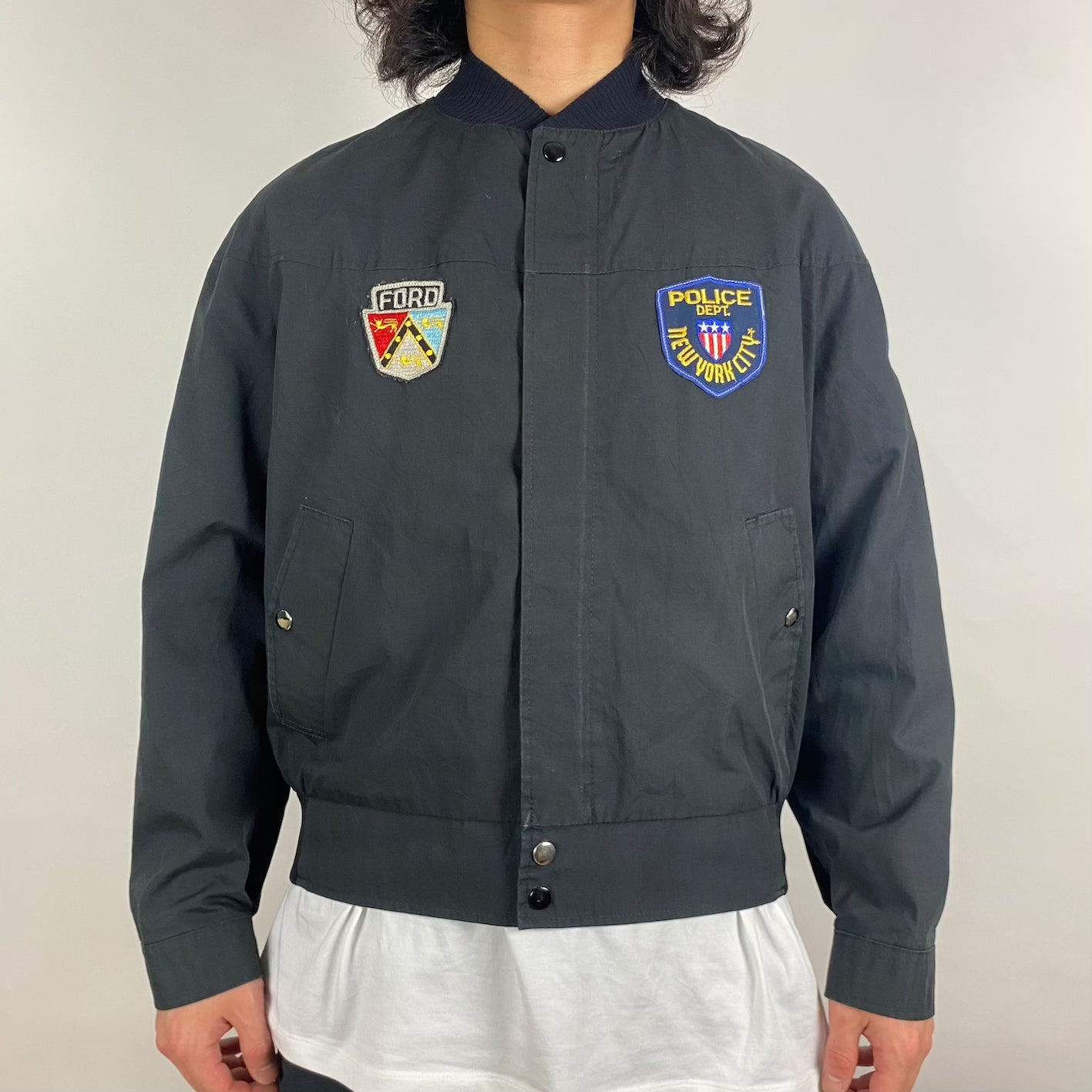 Vintage “Tiklas” Bootleg Woven Patch Jacket