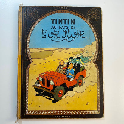 Tintin Au Pays de l'Or Noir Casterman Hergé en Français Bande Dessinée 1950