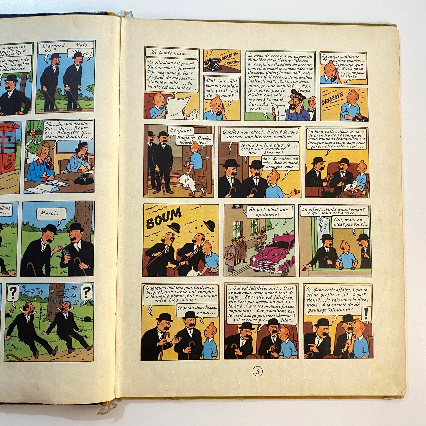 Tintin Au Pays de l'Or Noir Casterman Hergé en Français Bande Dessinée 1950