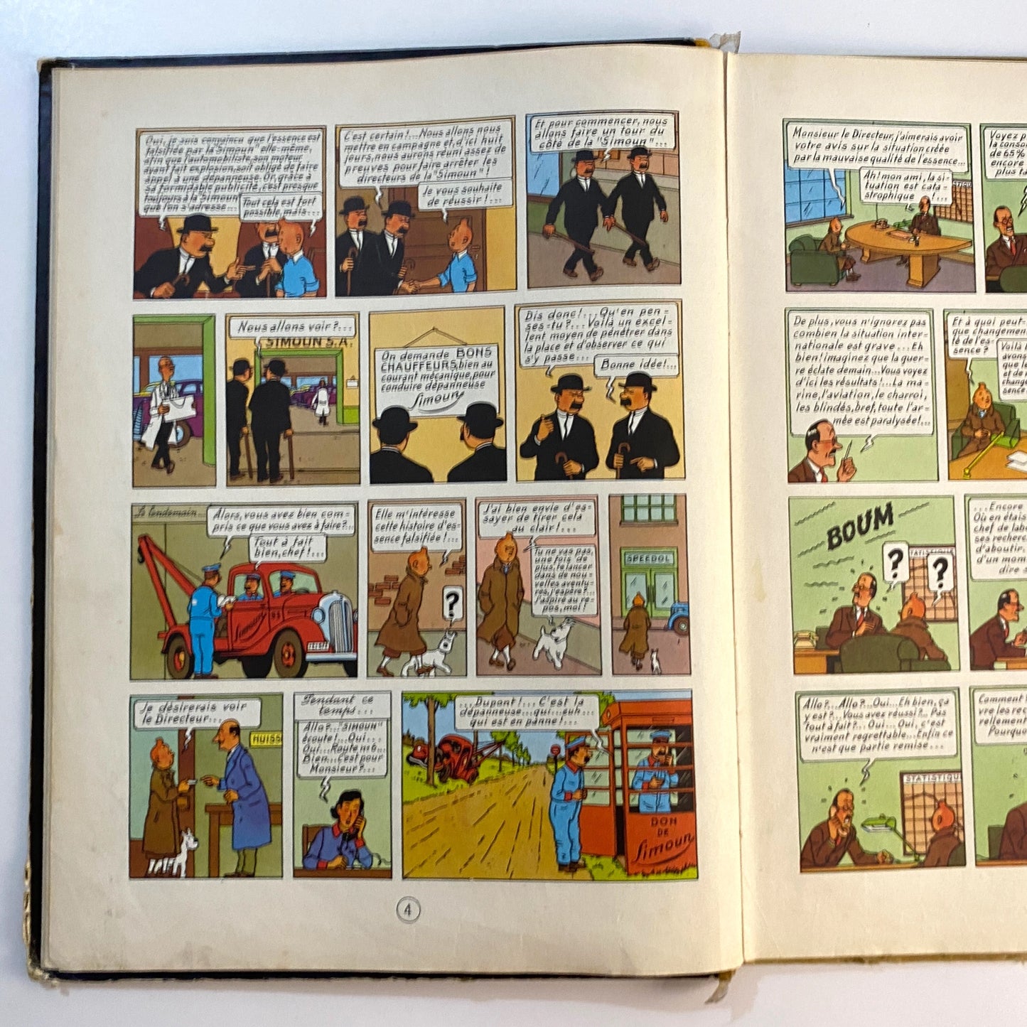 Tintin Au Pays de l'Or Noir Casterman Hergé en Français Bande Dessinée 1950