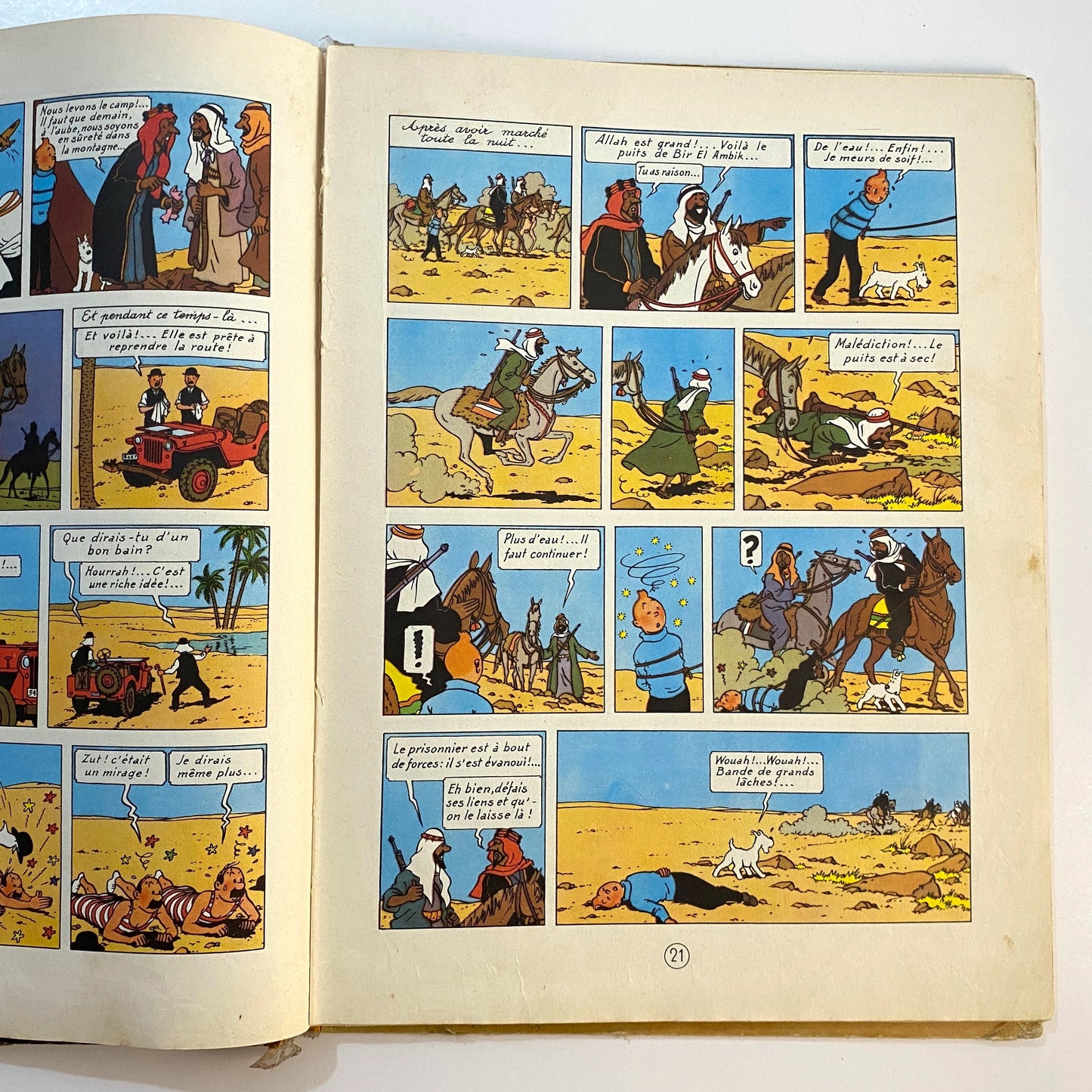 Tintin Au Pays de l'Or Noir Casterman Hergé en Français Bande Dessinée 1950