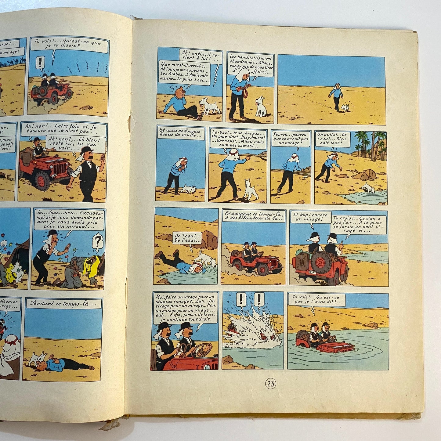 Tintin Au Pays de l'Or Noir Casterman Hergé en Français Bande Dessinée 1950