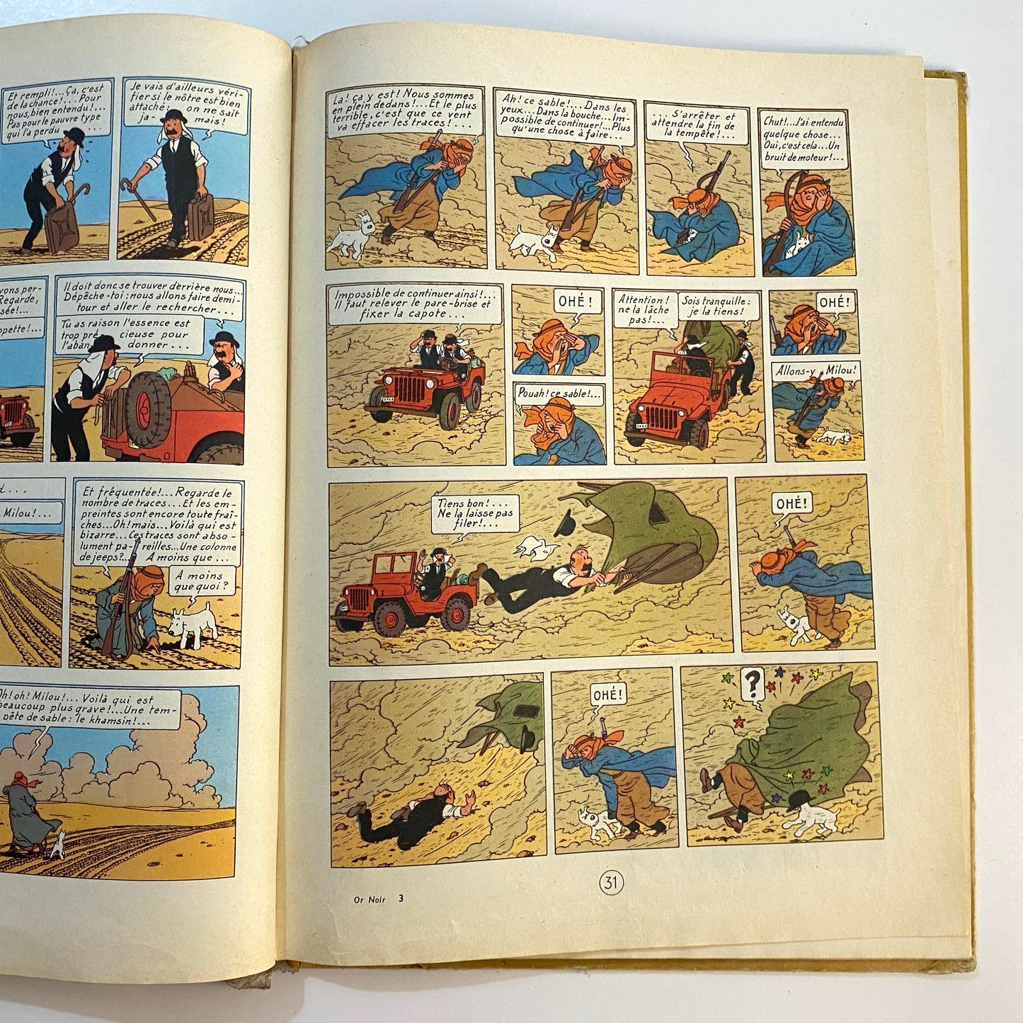 Tintin Au Pays de l'Or Noir Casterman Hergé en Français Bande Dessinée 1950