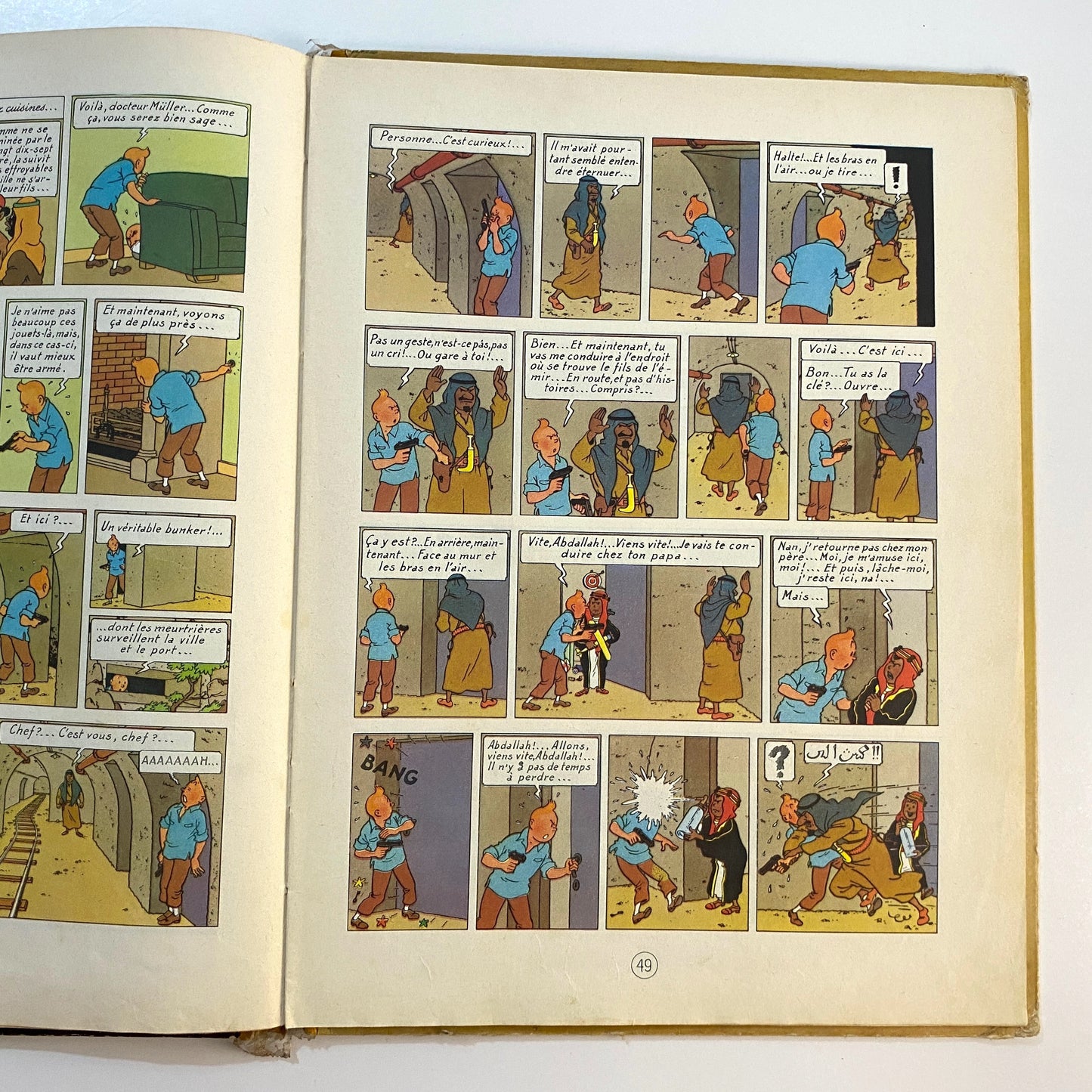 Tintin Au Pays de l'Or Noir Casterman Hergé en Français Bande Dessinée 1950