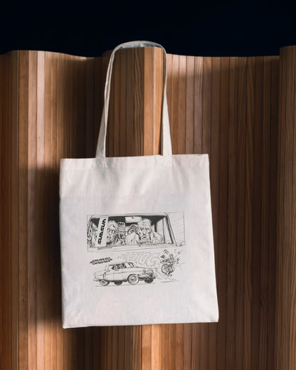 SUB SUN × CARAVAN TOTE BAG - ZOMBIE CAR